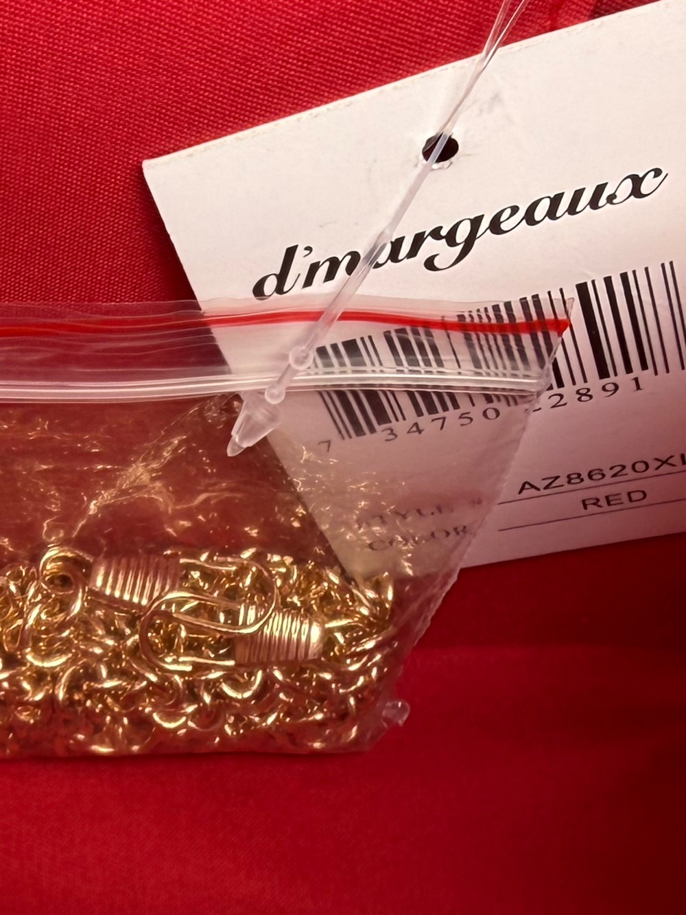 New De’Margeaux Sparkling Red Mini Top-Handle Evening Bag Purse - Picture 6 of 6